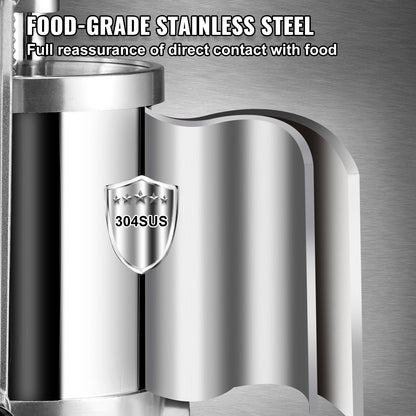 Stainless Steel 1.5L Sausage Stuffer with Air Valve & Comfortable Handle