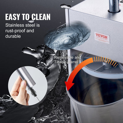 10 L Manual Vertical Sausage Stuffer, 304 Stainless Steel, Commercial Grade