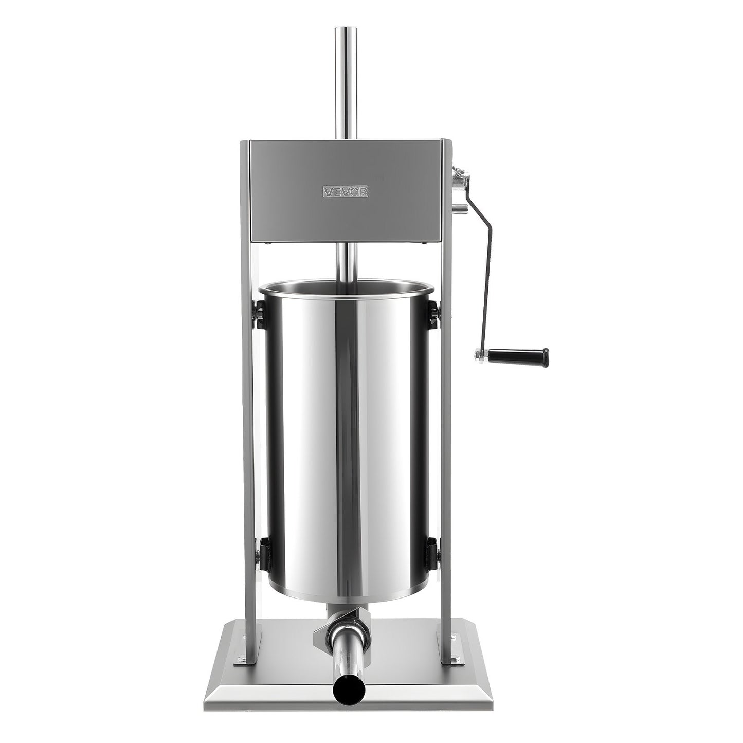 Manual Sausage Stuffer, 33 LBS / 15 L Vertical Meat Stuffer, Heavy Duty Sausage Casing Meat Stuffing Machine, Dual-Speed Stainless Steel Filler with 5 Filling Tubes, for Commercial and Home Use