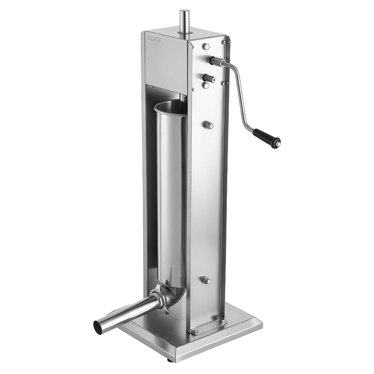 Manual Sausage Stuffer 7L Vertical Sausage Machine Dual-Speed, Food-Grade 304 Stainless Steel Meat Stuffer, Includes 5 Stuffing Tubes, for Home Kitchen Restaurant Commercial
