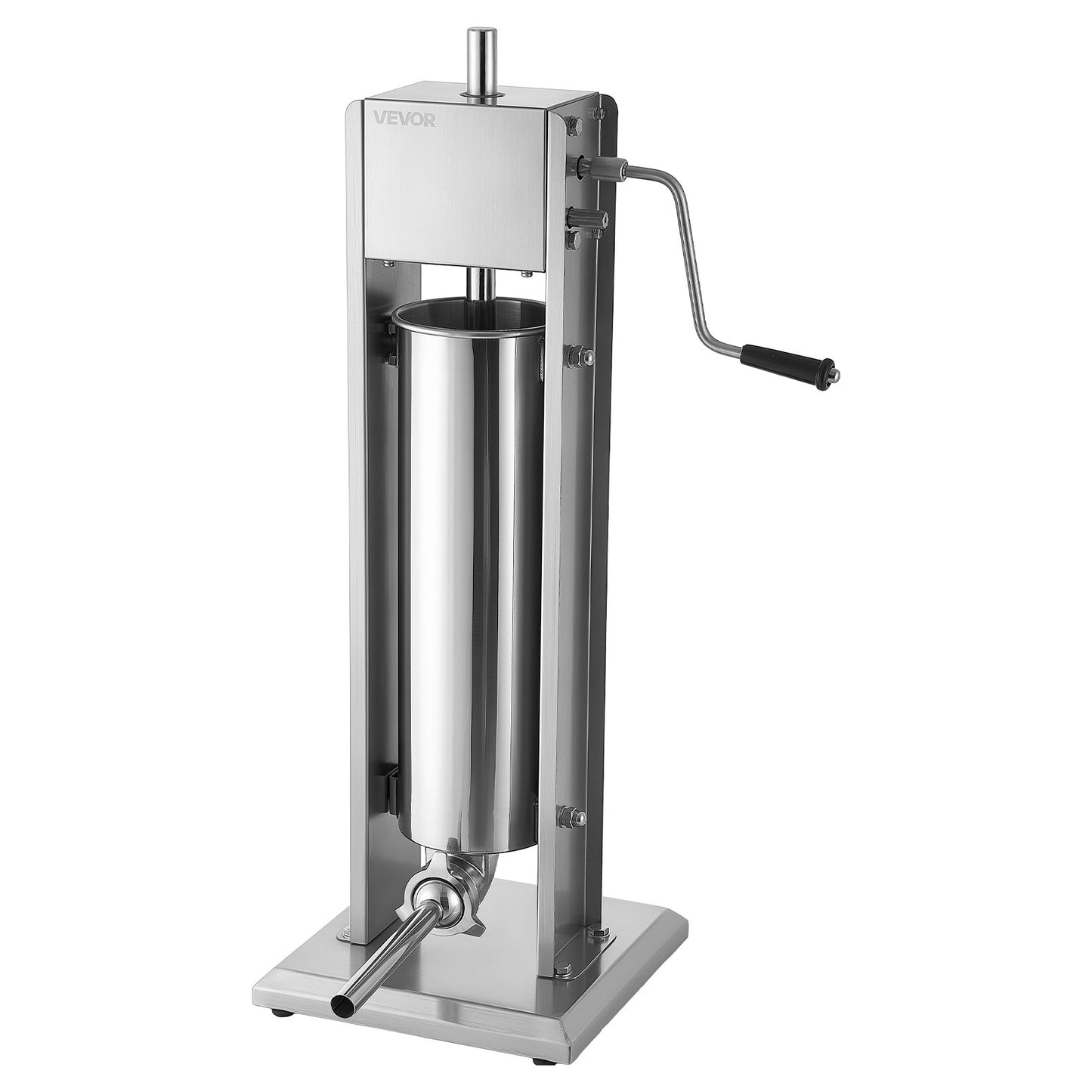 Manual Sausage Stuffer 7L Vertical Sausage Machine Dual-Speed, Food-Grade 304 Stainless Steel Meat Stuffer, Includes 5 Stuffing Tubes, for Home Kitchen Restaurant Commercial