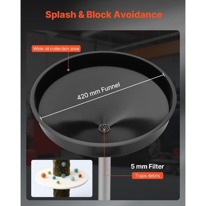 Waste Oil Drain Tank 30L Industrial Fluid Drain Tank with Funnel