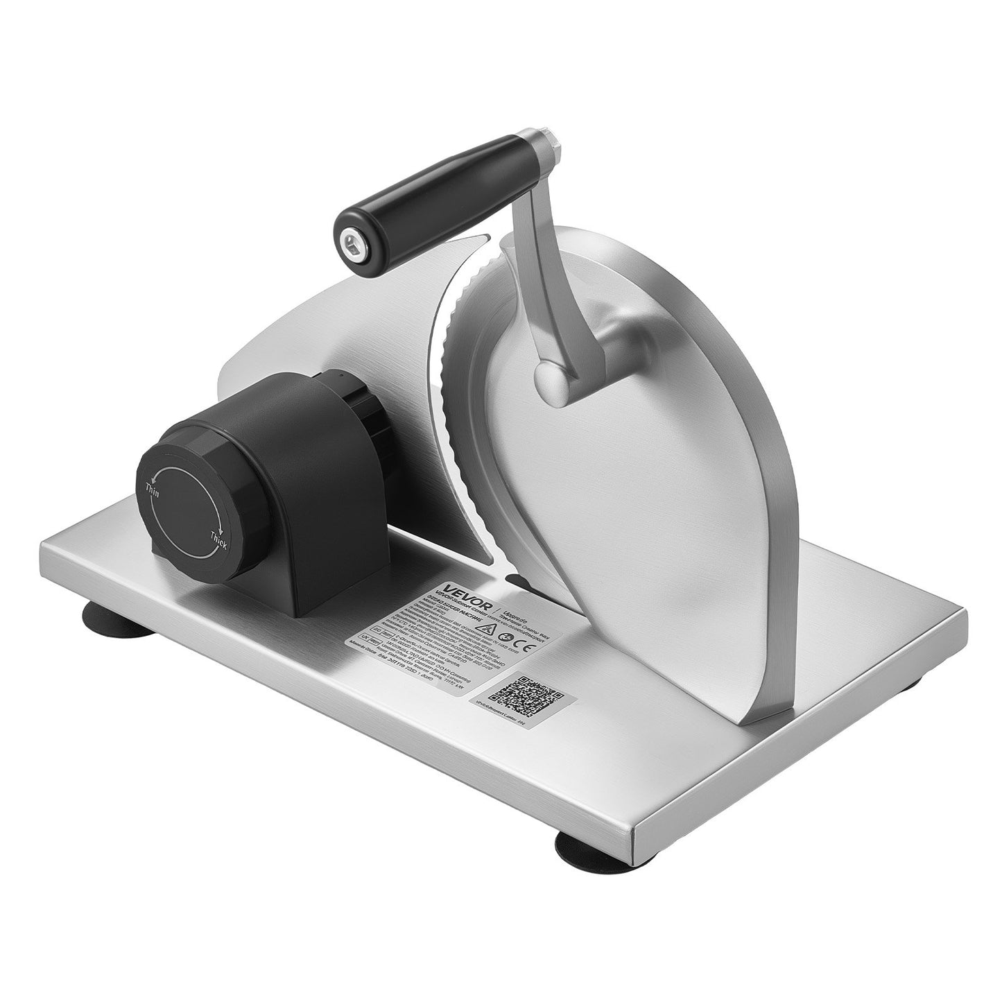 Manual Bread Slicer, 0-15mm Adjustable Thickness Cheese Cutter, Hand-Cranked Bread Slicer with Micro-Serrated Stainless Steel Blade for Kitchen, Bakery, Party