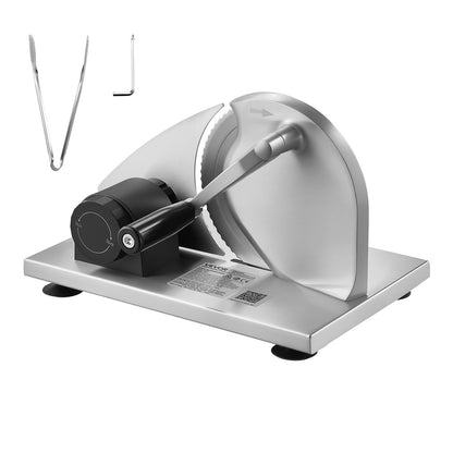 Manual Bread Slicer, 0-15mm Adjustable Thickness Cheese Cutter, Hand-Cranked Bread Slicer with Micro-Serrated Stainless Steel Blade for Kitchen, Bakery, Party