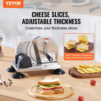 Manual Bread and Cheese Slicer, Adjustable Thickness, 0-0.15m, 1.8kg