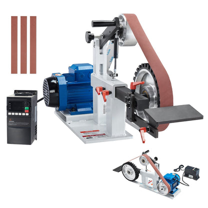 Variable Speed Belt Grinder 1.8m x 0.05m, 1500W with 3 Grinding Moulds & Belts