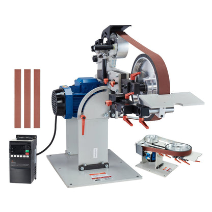 Belt Grinder Sander 1.82 x 0.05m Polisher with VFD and 3 Grinding Modes