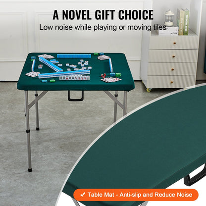 Portable 4-Player Mahjong Table with Wear-Resistant Surface, 0.9x0.9 Meters