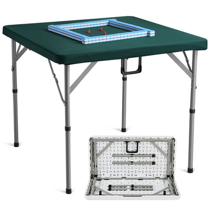 VEVOR Mahjong Table with Mahjong Tiles Set, Fold-in-Half 4 Player Card Table with