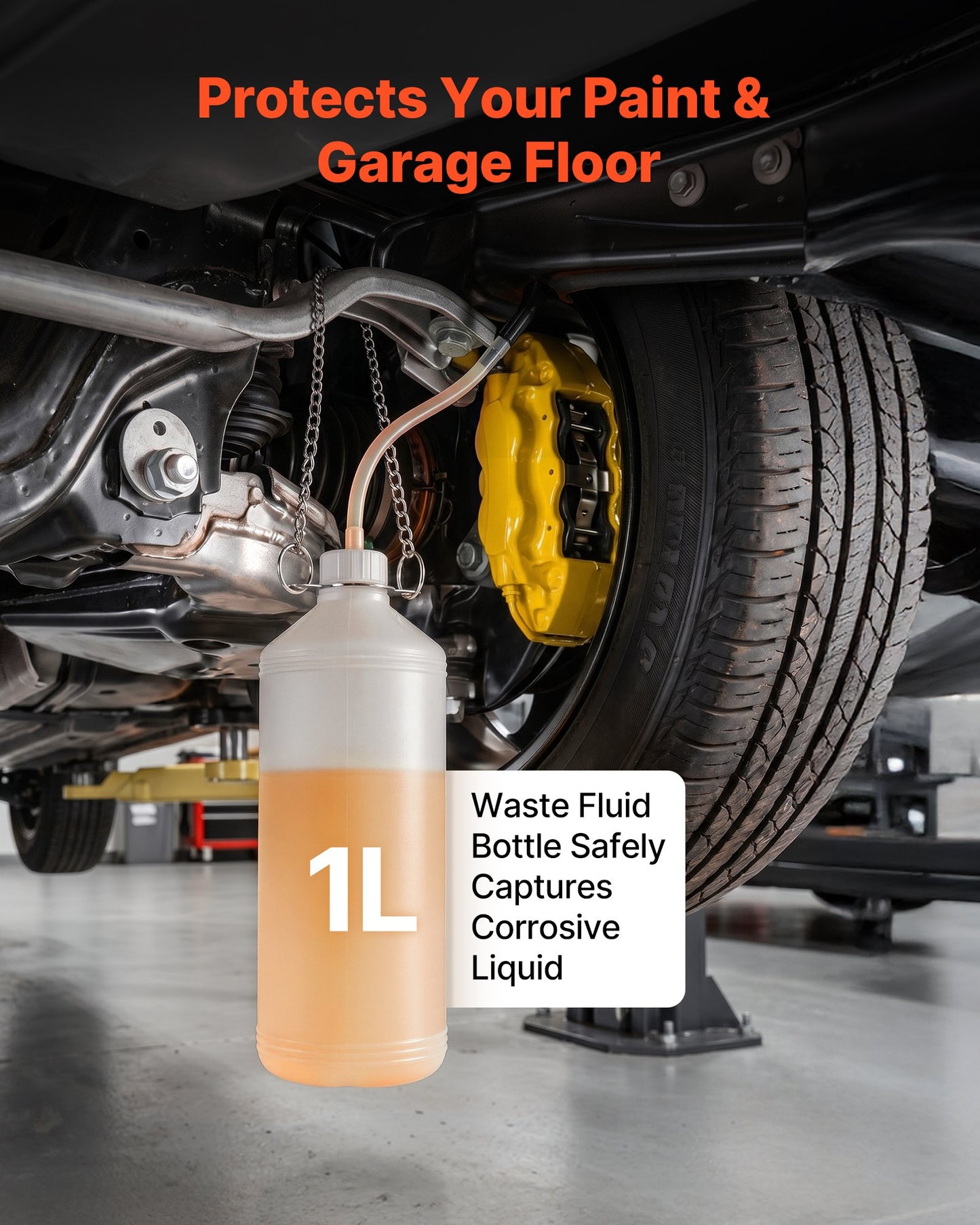 Brake Bleeder Kit, 3L Manual Brake Fluid Bleeding Kit with 1L Waste Bottle & 4 Master Cylinder Adapters, One-Person Professional Brake Fluid Pressure Bleeder for Most Vehicles