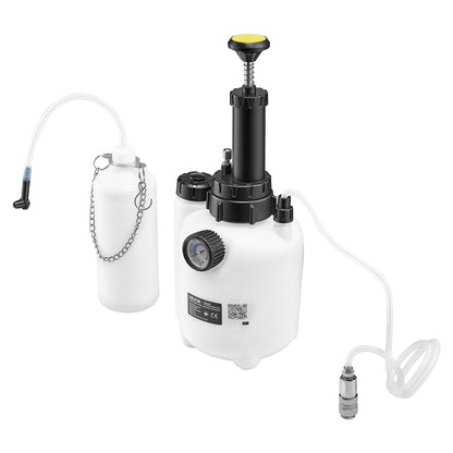Brake Bleeder Kit, 3L Manual Brake Fluid Bleeding Kit with 1L Waste Bottle & 4 Master Cylinder Adapters, One-Person Professional Brake Fluid Pressure Bleeder for Most Vehicles