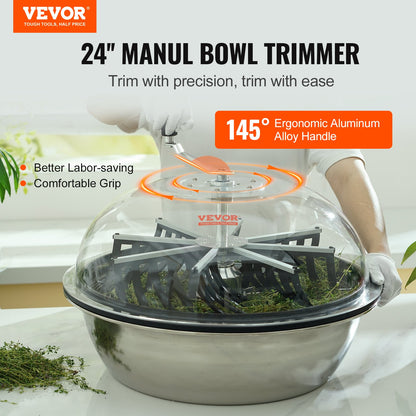 VEVOR Bud Leaf Trimmer 24 inch Stainless Steel Manual Bud Trimmer Machine