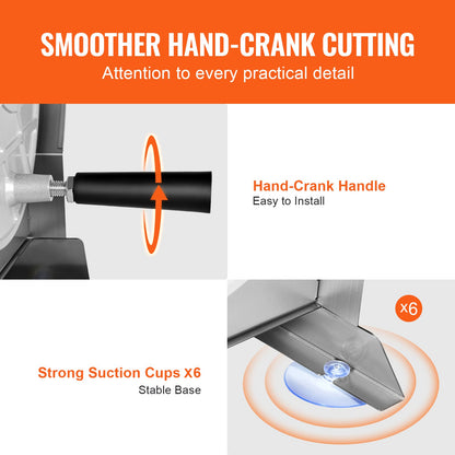 VEVOR Manual Vegetable Fruit Slicer, 0-0.5"/0-12mm Thickness Adjustable Commercial