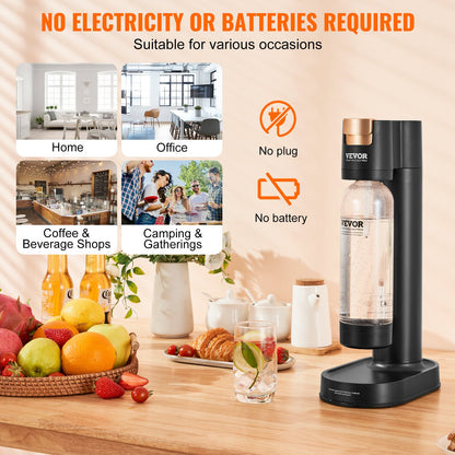 VEVOR Sparkling Water Maker, Soda Maker Machine for Home Carbonating, Seltzer Water