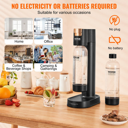 VEVOR Sparkling Water Maker, Soda Maker Machine for Home Carbonating, Seltzer Water