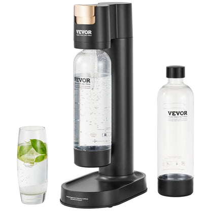 Home Soda Maker with 2 Bottles, CO2 Compatible, Black, 1.31 kg