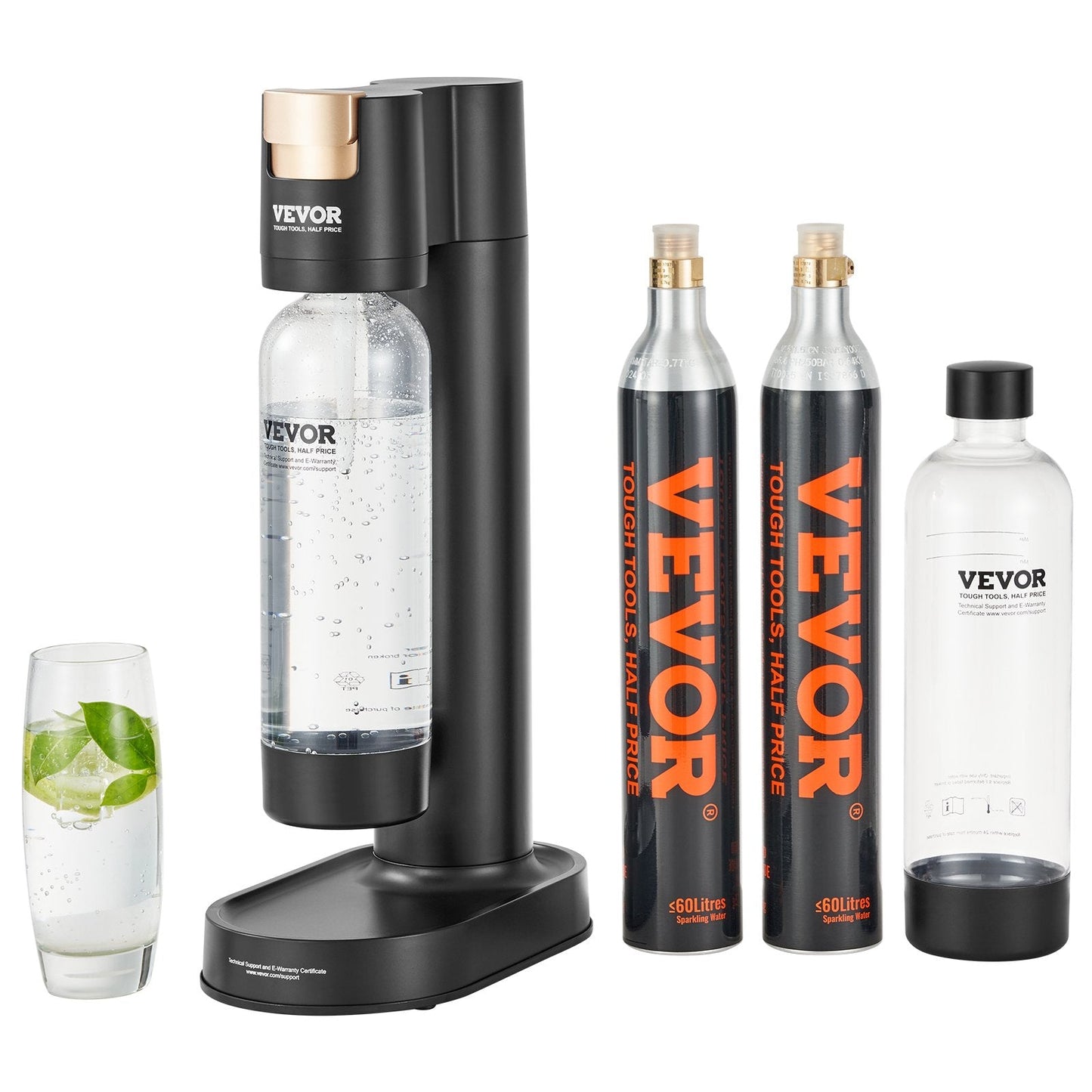 Home Soda Maker with CO2 Cylinders & BPA-Free Bottles, 2.85 kg, 0.25x0.14x0.43 m