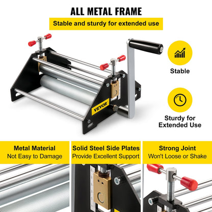 Basic Etching Press with Large Metal Bed Plate, 41.9 x 26.6 cm, Silver