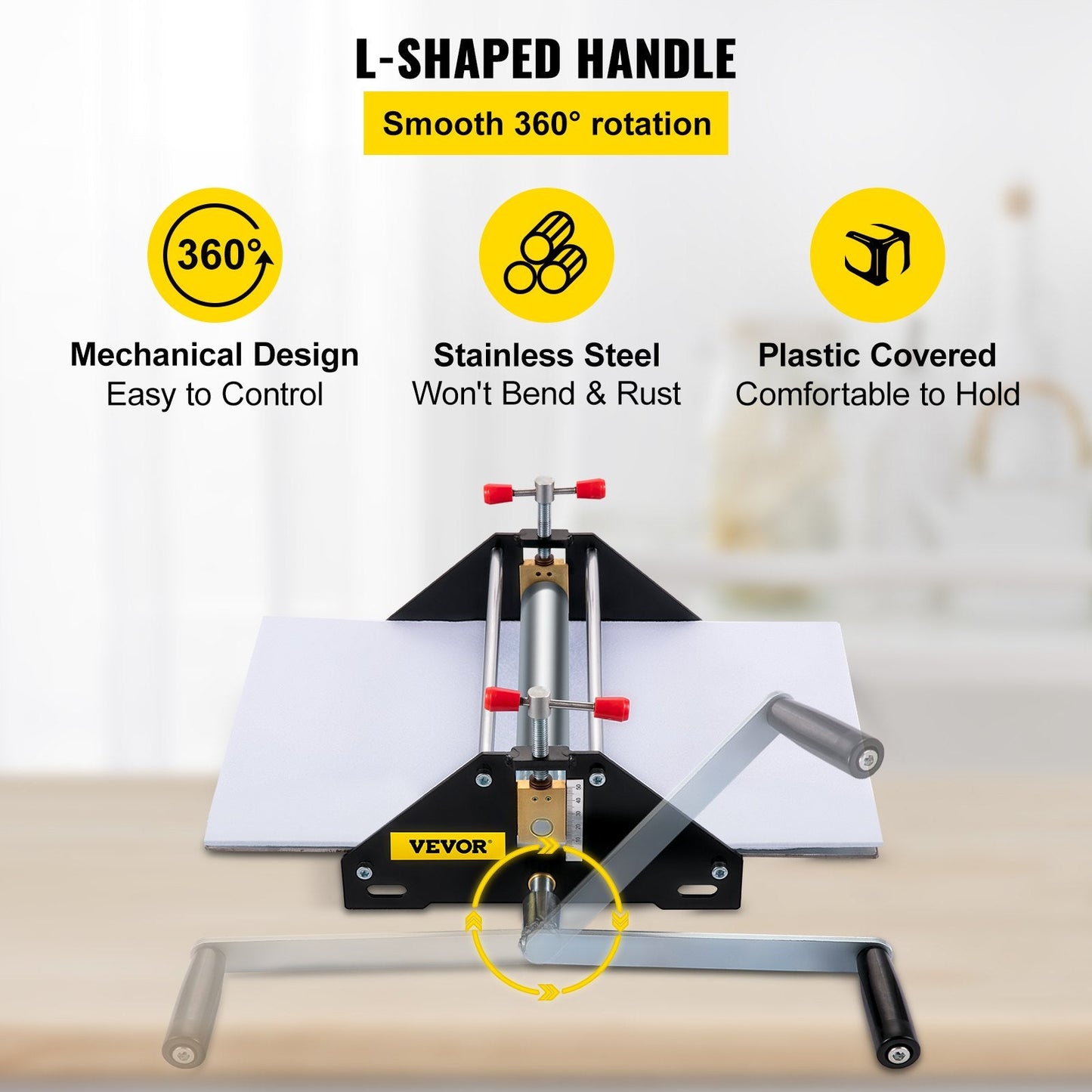 Basic Etching Press with Large Metal Bed Plate, 41.9 x 26.6 cm, Silver
