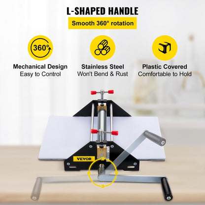 Basic Etching Press with Large Metal Bed Plate, 41.9 x 26.6 cm, Silver