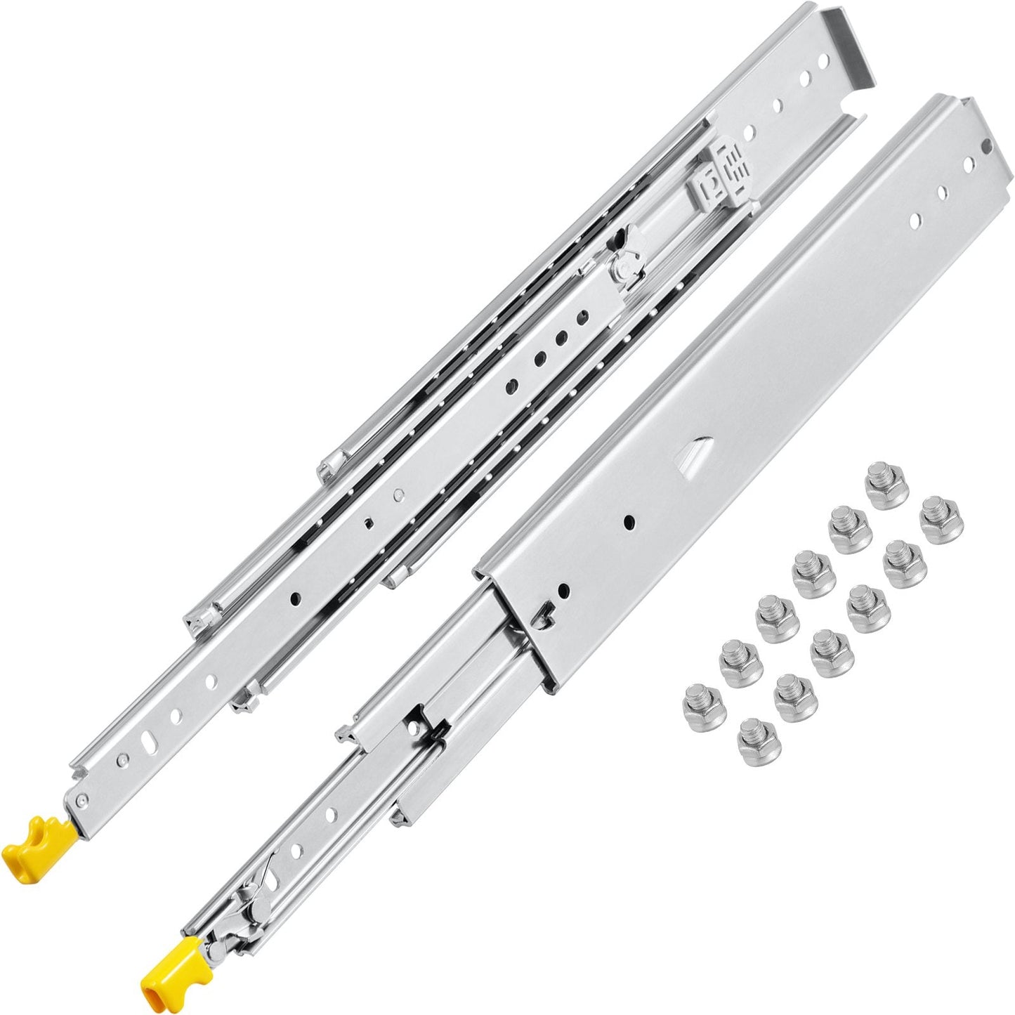 Heavy-Duty Steel Drawer Slides with Lock, 71 cm, 227 kg Capacity, Full Extension