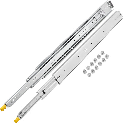 Heavy-Duty Steel Drawer Slides with Lock, 91 cm, 227 kg Capacity, Full Extension