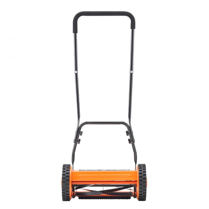 35cm Push Reel Lawn Mower 5-Blade Adjustable Height Grass Catcher 2-Wheel