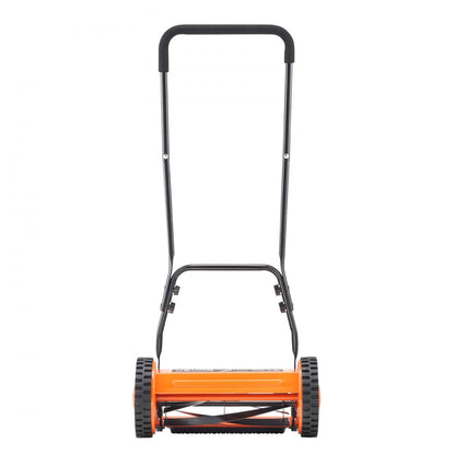 VEVOR 40cm Push Reel Lawn Mower 5-Blade Adjustable Height Grass Catcher 2-Wheel