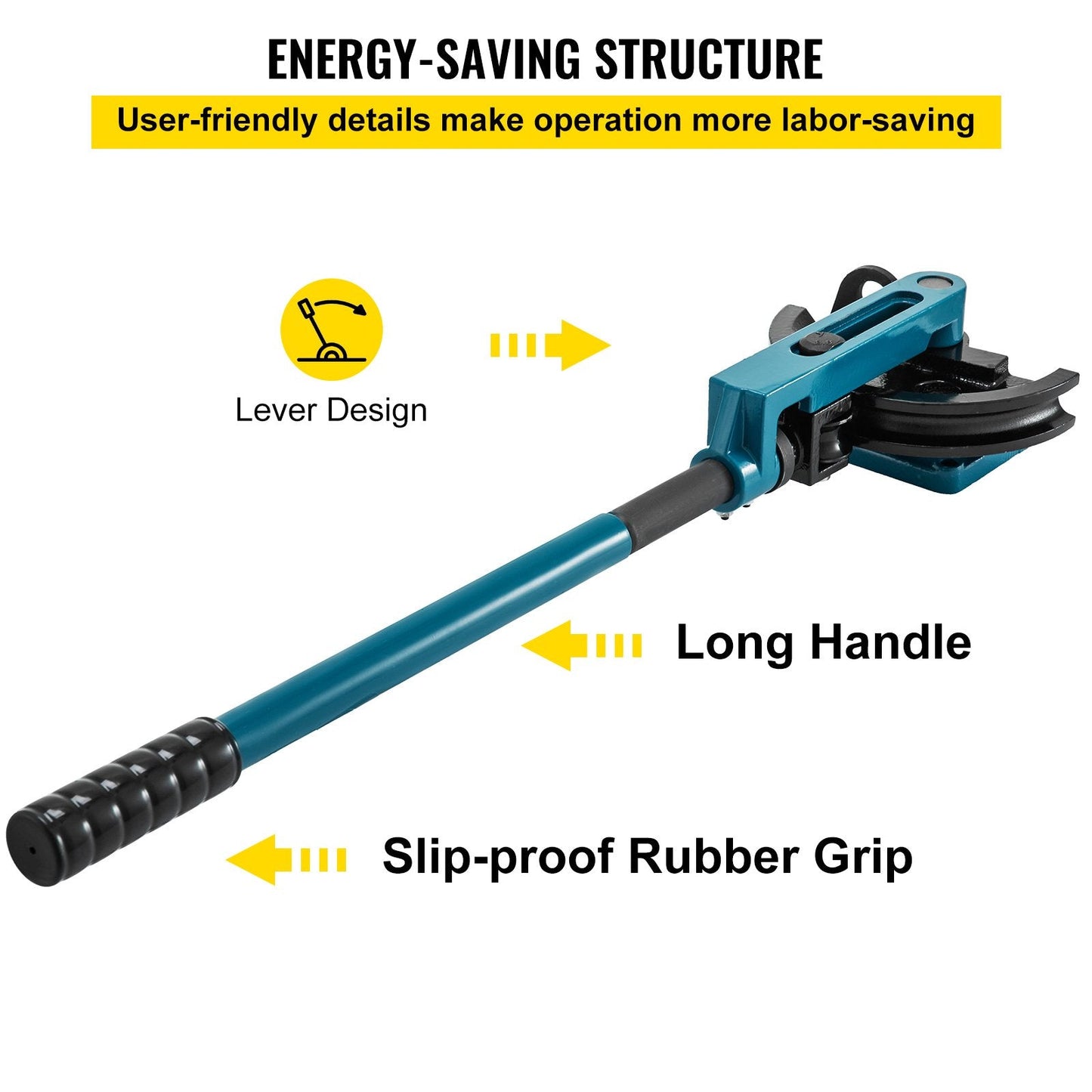 Manual Pipe Tube Bender with 7 Dies, 10mm-25mm Capacity, Heavy Duty Tool
