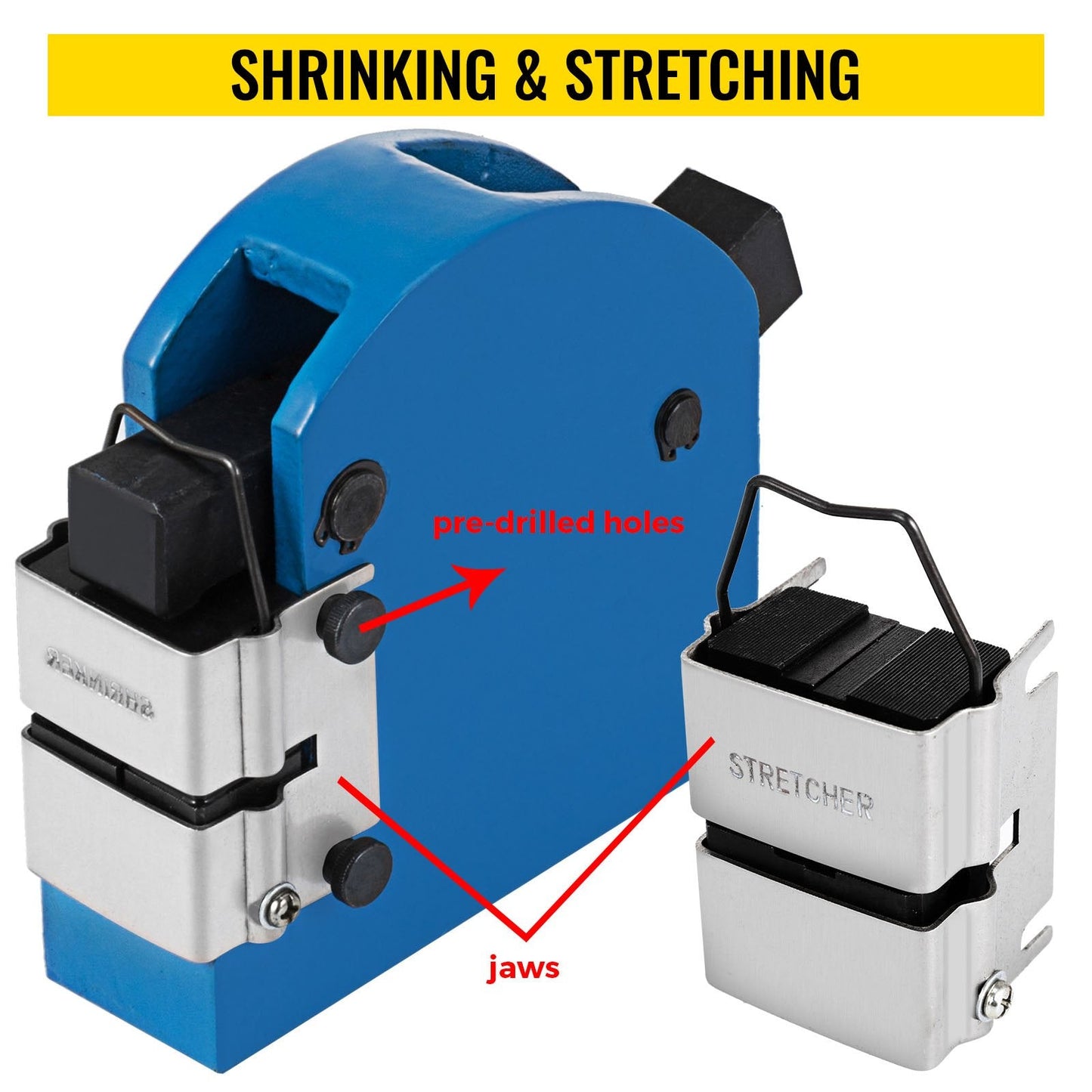 2-in-1 Metal Shrinker Stretcher Set, Manual Bender with Steel Jaws