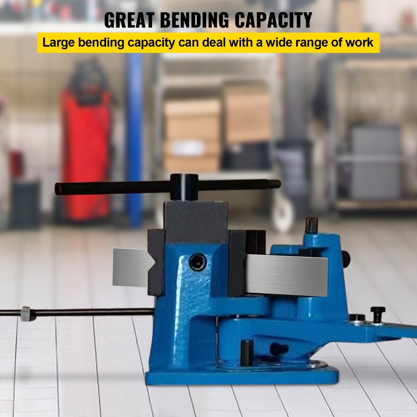 Universal Metal Bender with Detachable Lever, 0-120° for Round & Flat Steel