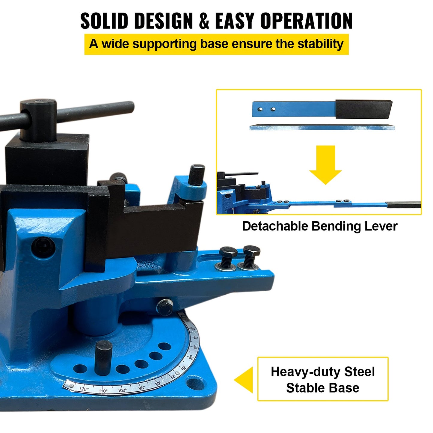 VEVOR Universal Bender 0-120 Degree Hot Bending Circular Bending Round Steel Heavy-duty