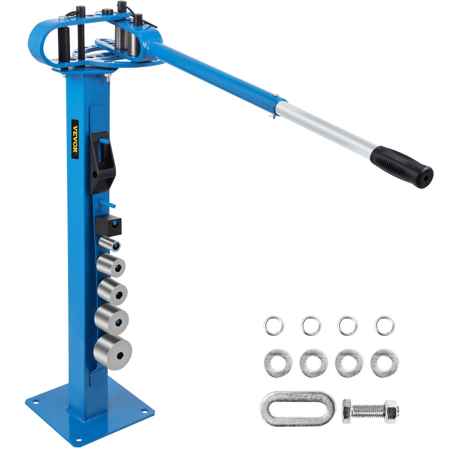 Manual Floor Metal Bender with 7 Dies, 117.2 cm Handle, 21.3 kg Capacity