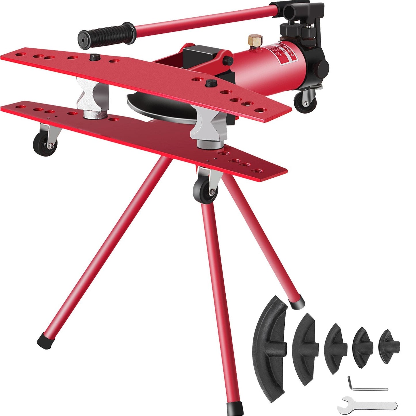 Manual Pipe Bender 16T, Bends 0.9-2.4m Pipes, Ideal for Heating & Piping Work