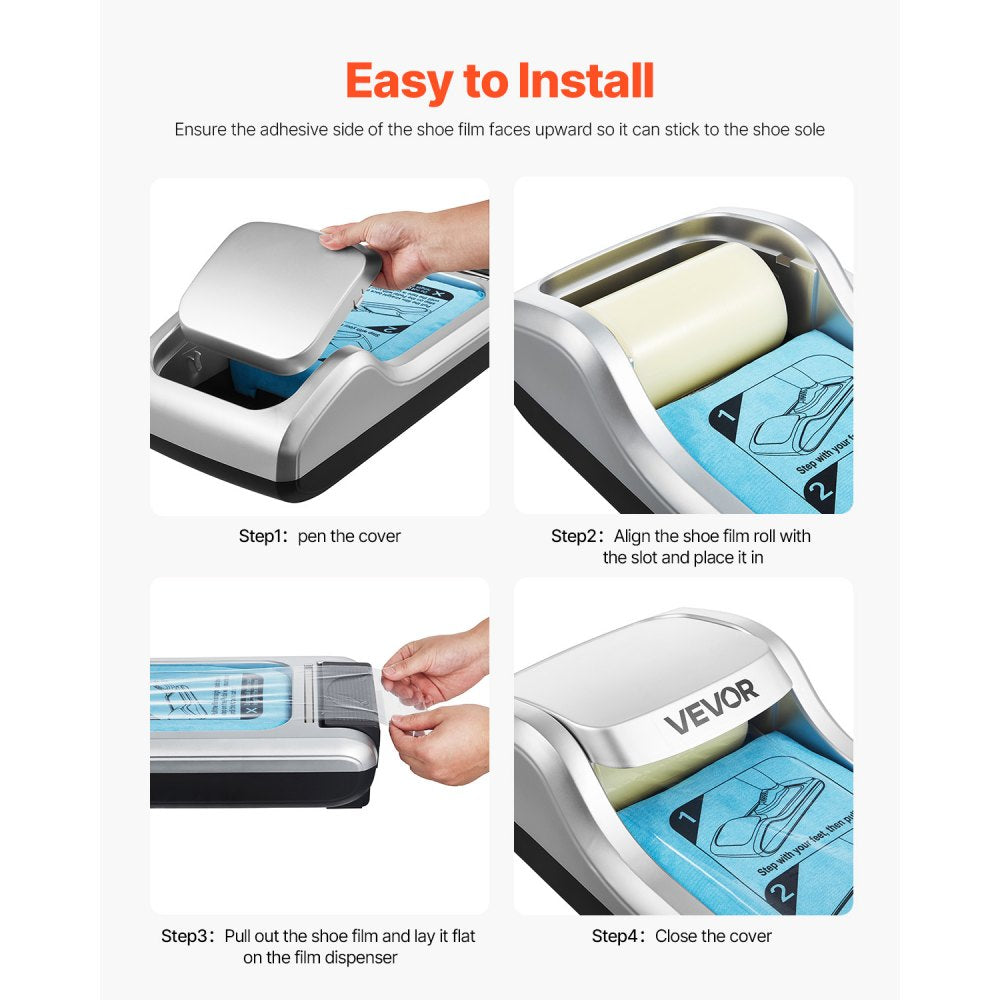 VEVOR Shoe Cover Machine Automatic Shoe Cover Dispenser Fits Up to US 11