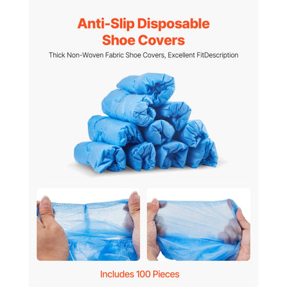 VEVOR Shoe Cover Dispenser Fits Up to US 11 with 100 Disposable Plastic Covers