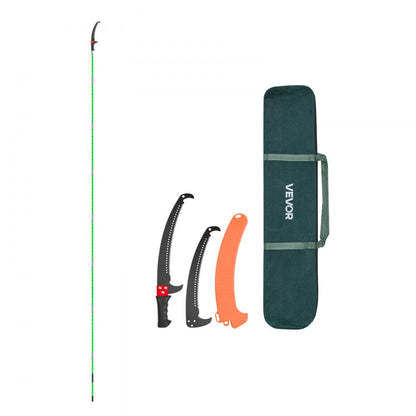 Manual Pole Saw Extendable Pole Tree Pruner 118-809.3 cm 65Mn Steel Blade