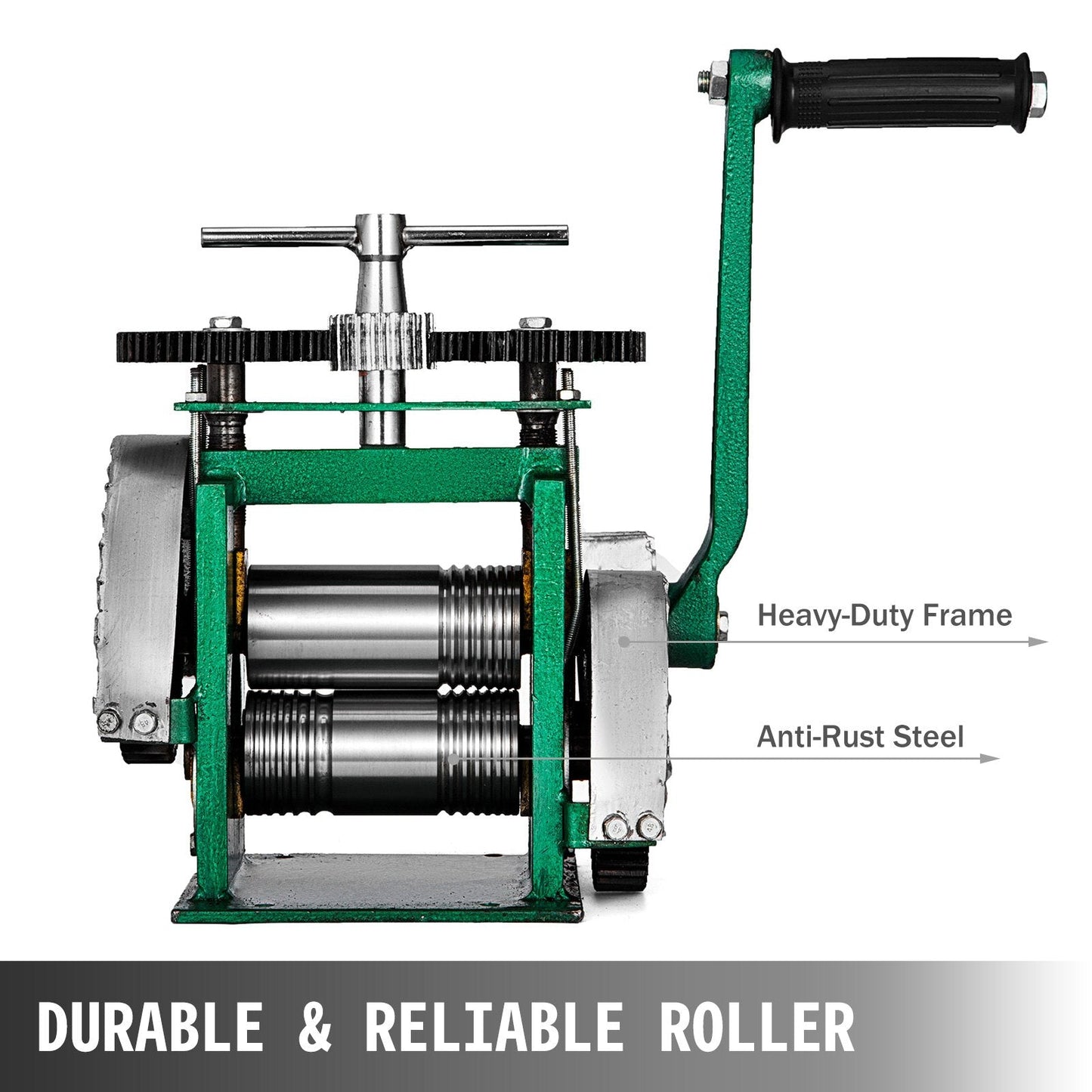 Combination Rolling Mill Machine, 120mm Roller Width, 55mm Diameter, Jewelry Tool