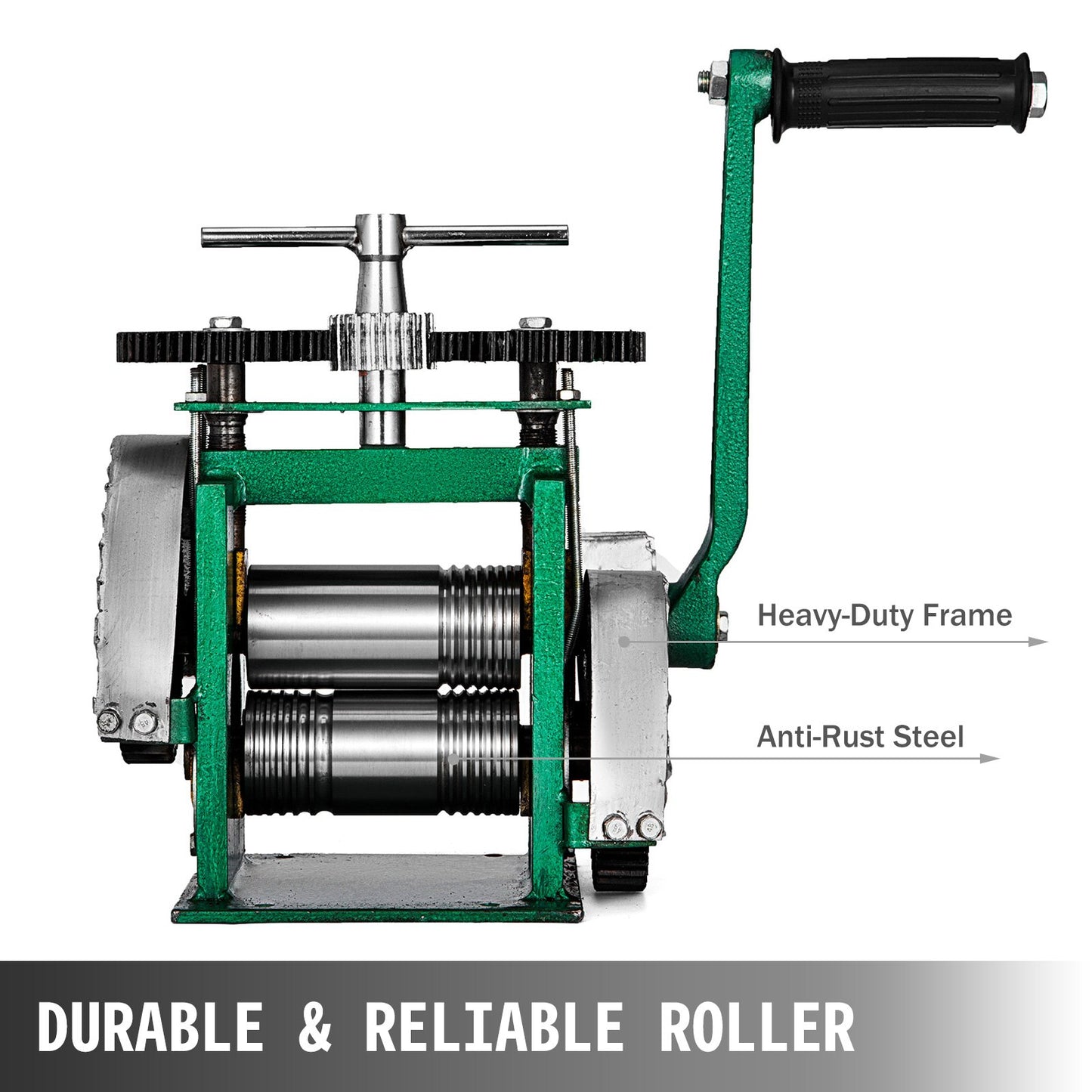 VEVOR Combination Rolling Mill Machine Roller Width: 120 mm, Roller Diameter: 55