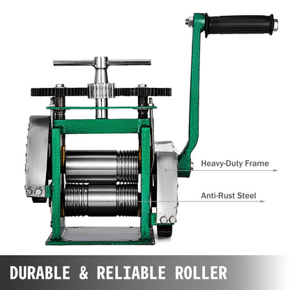 VEVOR Combination Rolling Mill Machine Roller Width: 120 mm, Roller Diameter: 55