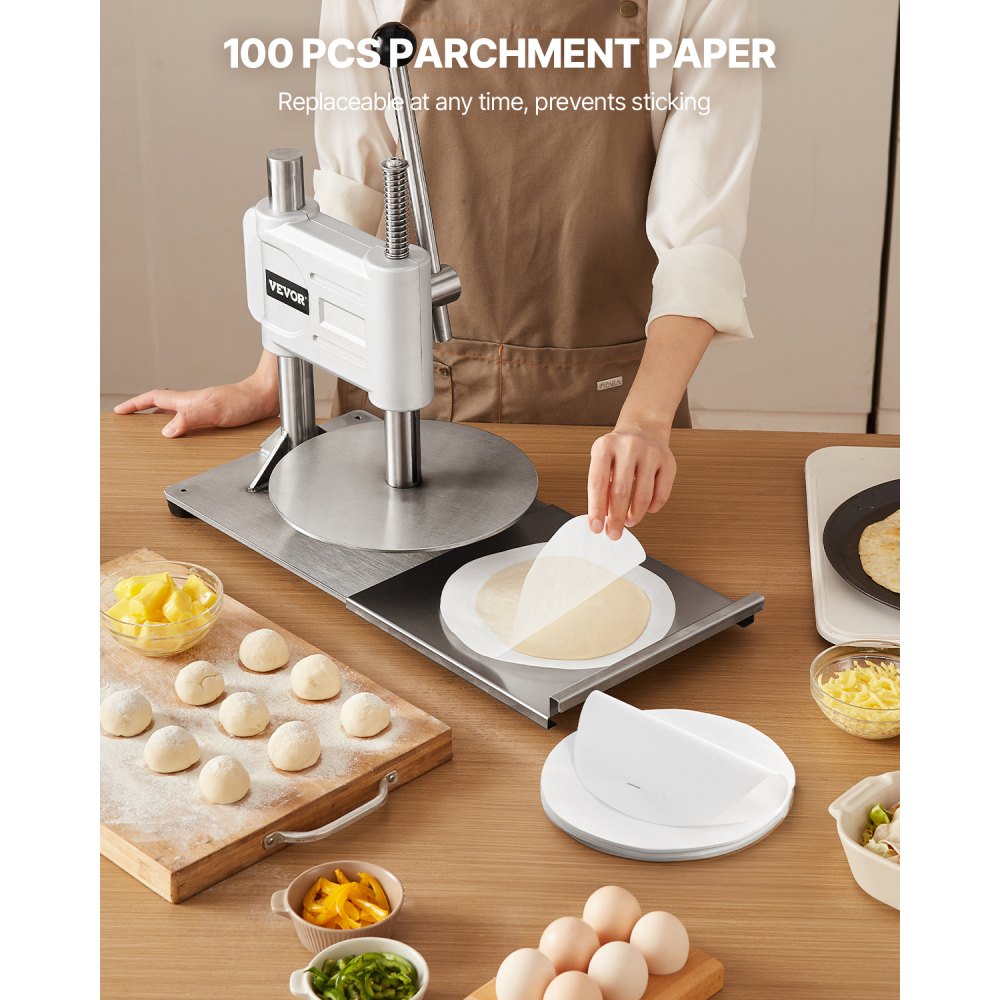 VEVOR 9.5 in Manual Pizza Dough Press Machine Commercial Pizza Pastry Sheeter