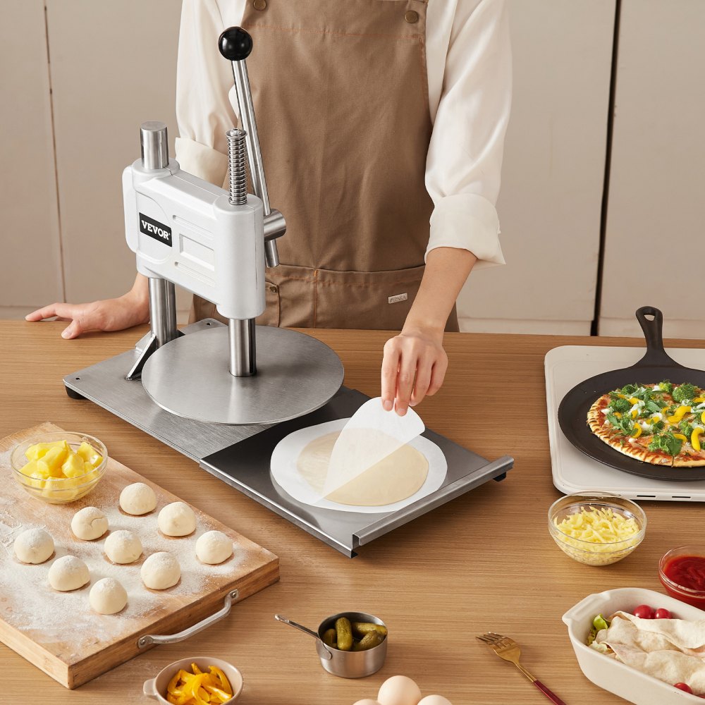 VEVOR 9.5 in Manual Pizza Dough Press Machine Commercial Pizza Pastry Sheeter