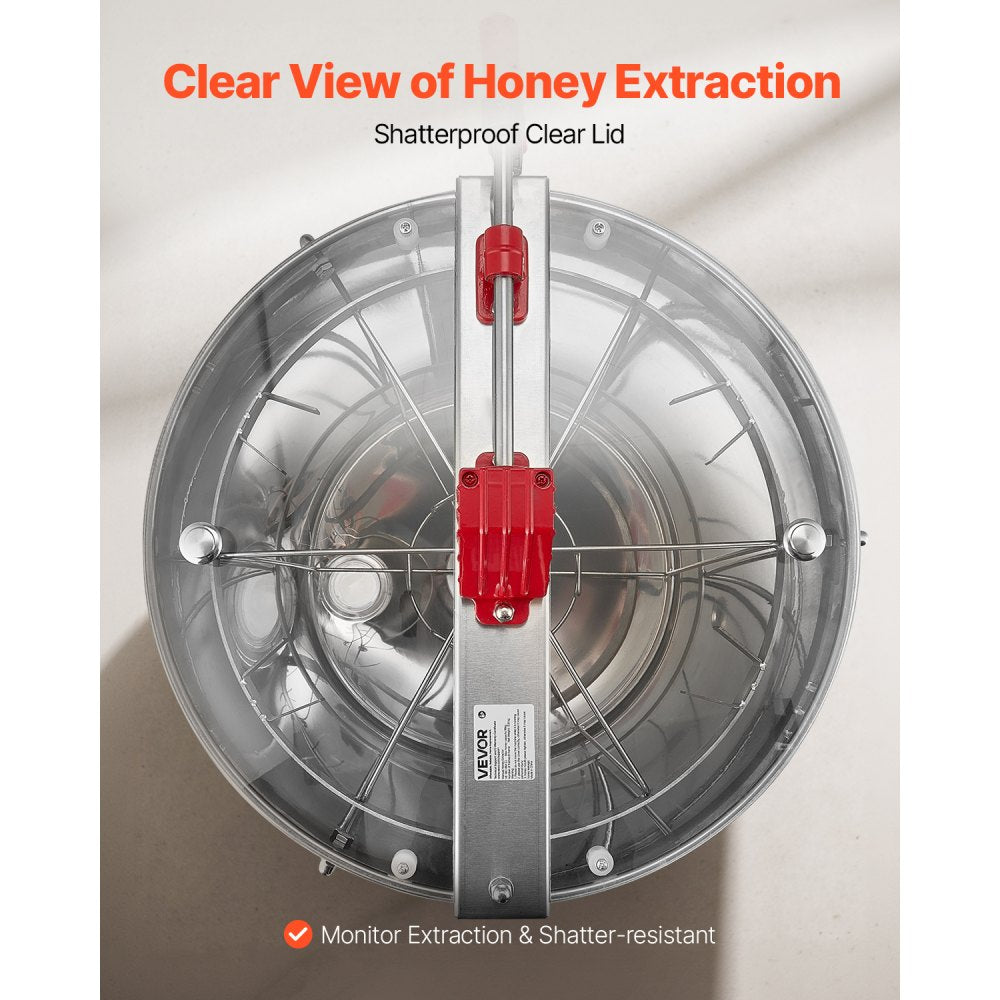 Manual Honey Extractor 6 Frame Honey Spinner Beekeeping Stainless Steel