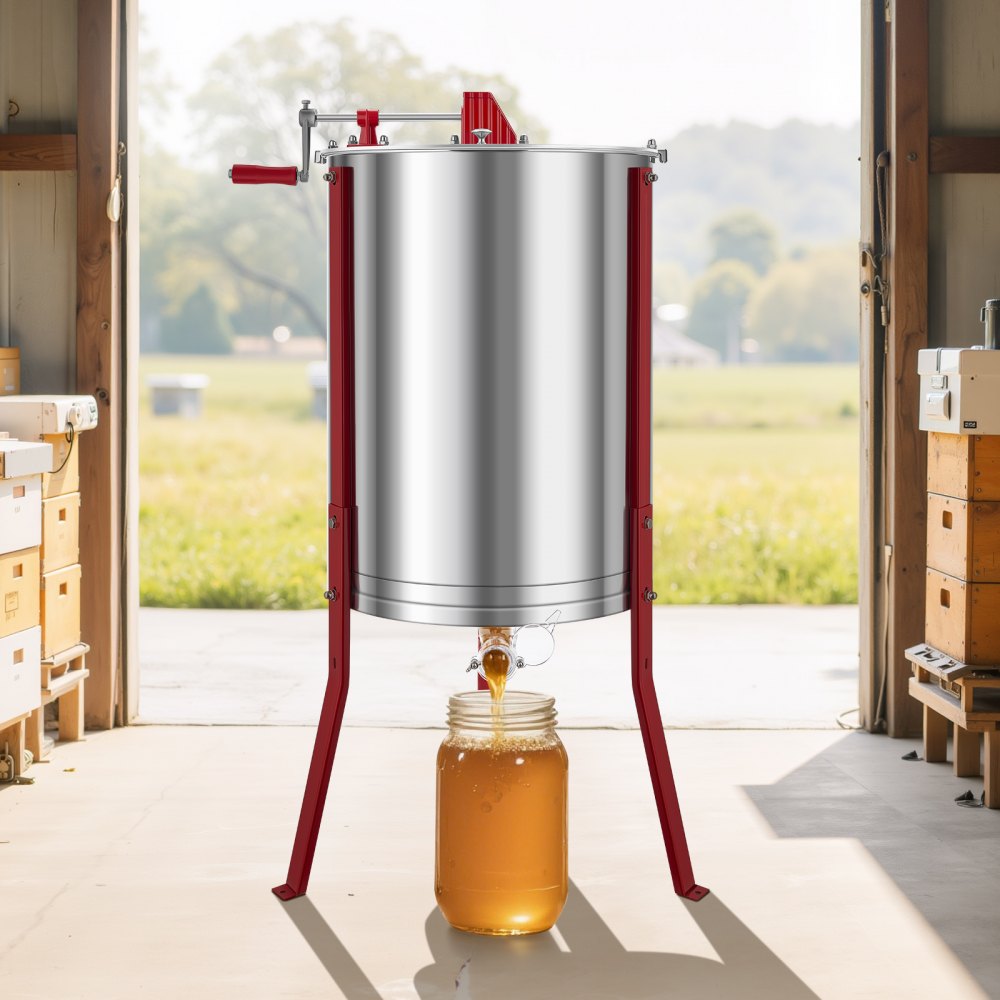 Manual Honey Extractor 6 Frame Honey Spinner Beekeeping Stainless Steel