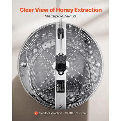 VEVOR Manual Honey Extractor 4/8 Frame Honey Spinner Beekeeping Stainless Steel