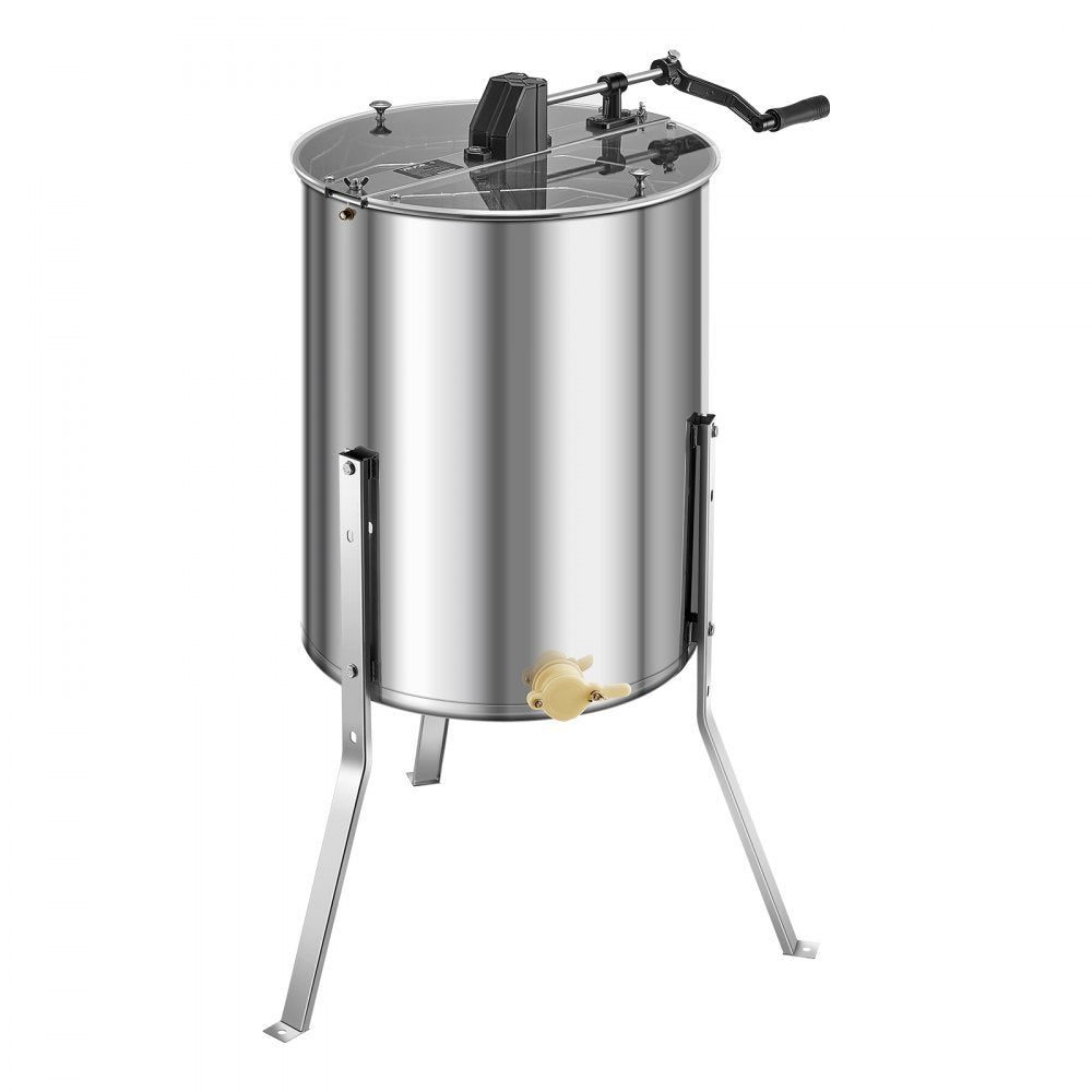 VEVOR Manual Honey Extractor 4/8 Frame Honey Spinner Beekeeping Stainless Steel