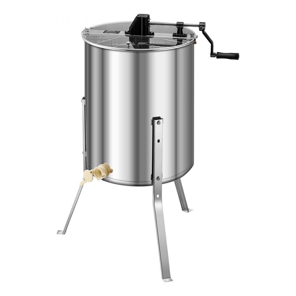 VEVOR Manual Honey Extractor 4/8 Frame Honey Spinner Beekeeping Stainless Steel