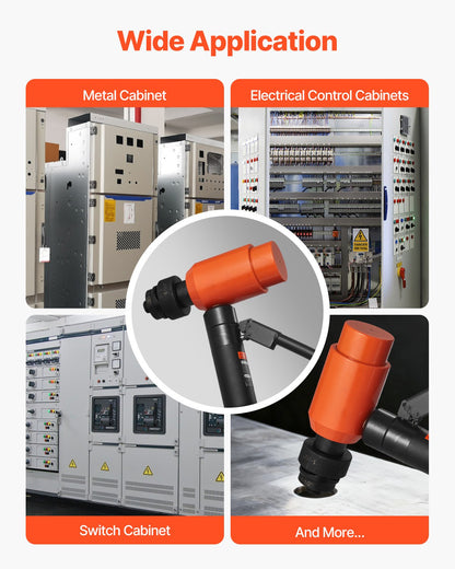 Knockout Punch Set, 147.1 kN Hydraulic Knockout Set, 12.7 to 101.6mm KO Tool Kit Hole Making Tool, KO Tools Kit W/10 Dies for Metal Electrical Cabinet, Electrical Control Cabinet, Switch Cabinet
