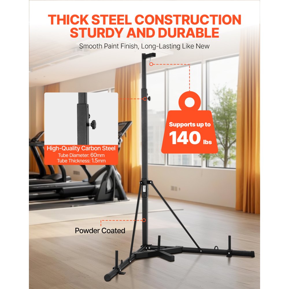 VEVOR Heavy Duty Punching Bag Frame Boxing Fitness Stand Steel Adjustable Height