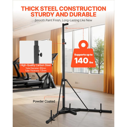 VEVOR Heavy Duty Punching Bag Frame Boxing Fitness Stand Steel Adjustable Height